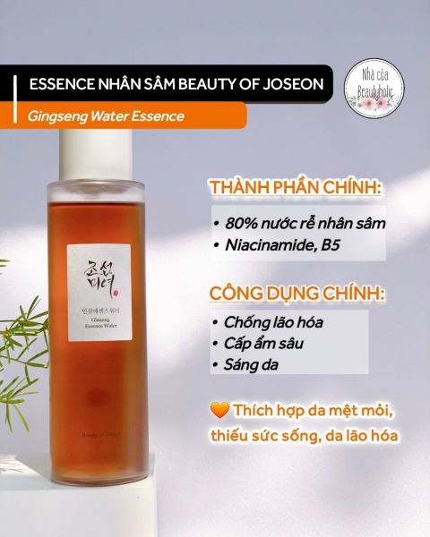 [HCM][Nhacuabeautyholic]Nước dưỡng da nhân sâm Beauty of Joseon Ginseng Essence Water giá rẻ