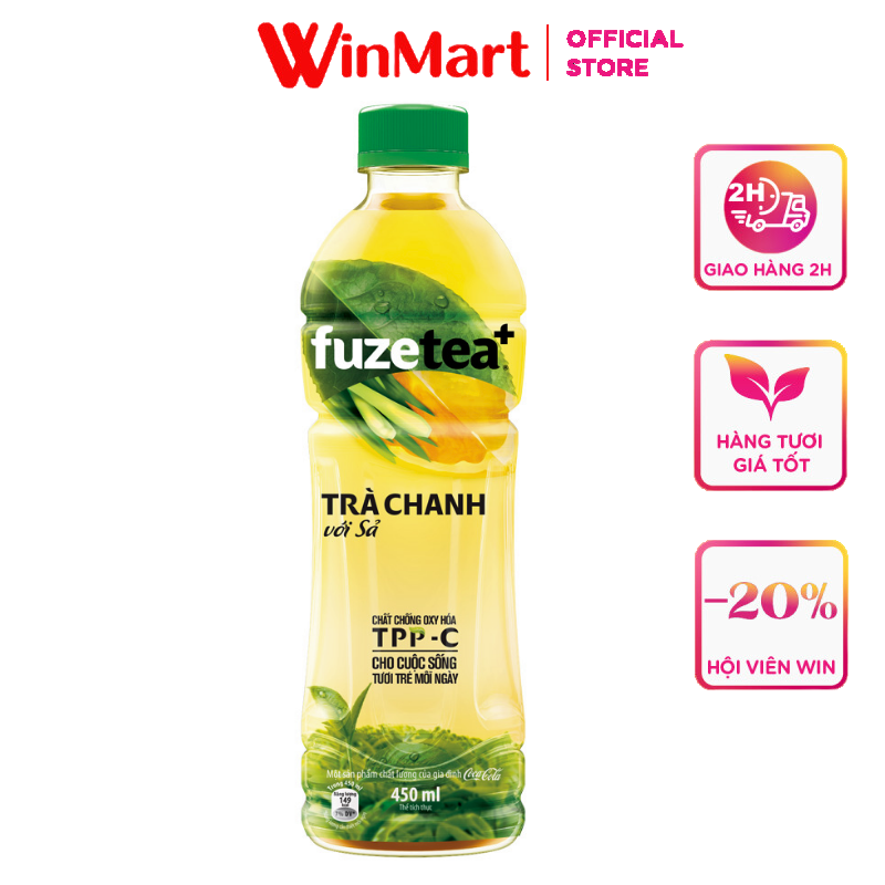 [Siêu thị WinMart] - Trà chanh với sả Fuzetea + 450ml