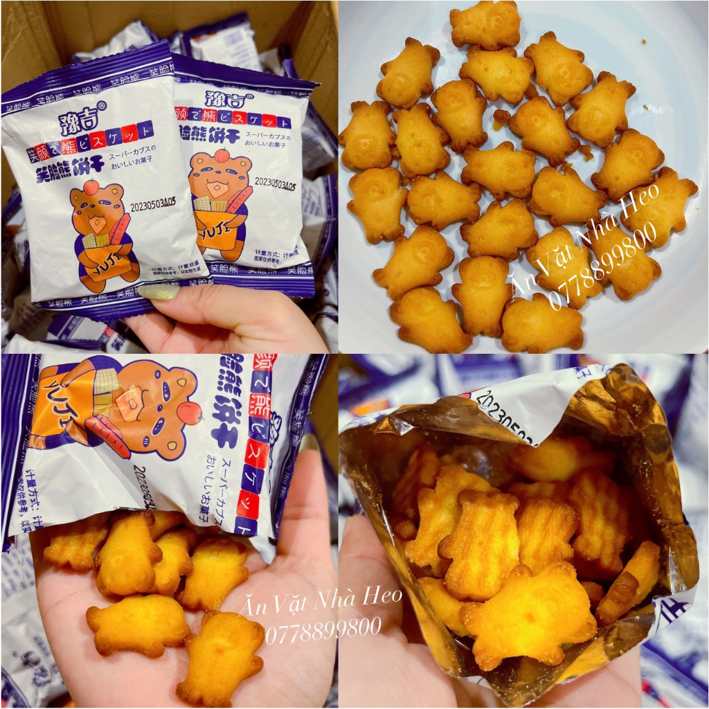 Bánh Quy Lúa Mạch Hình Gấu teddy Thơm Ngon (1kg/500g)