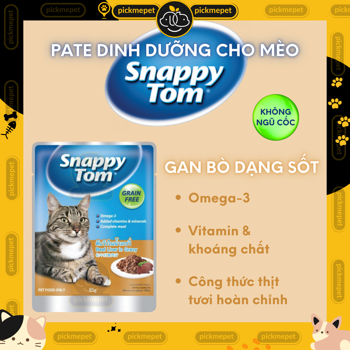 Pate Snappy Tom Cho Mèo Mọi Lứa Tuổi (85g)