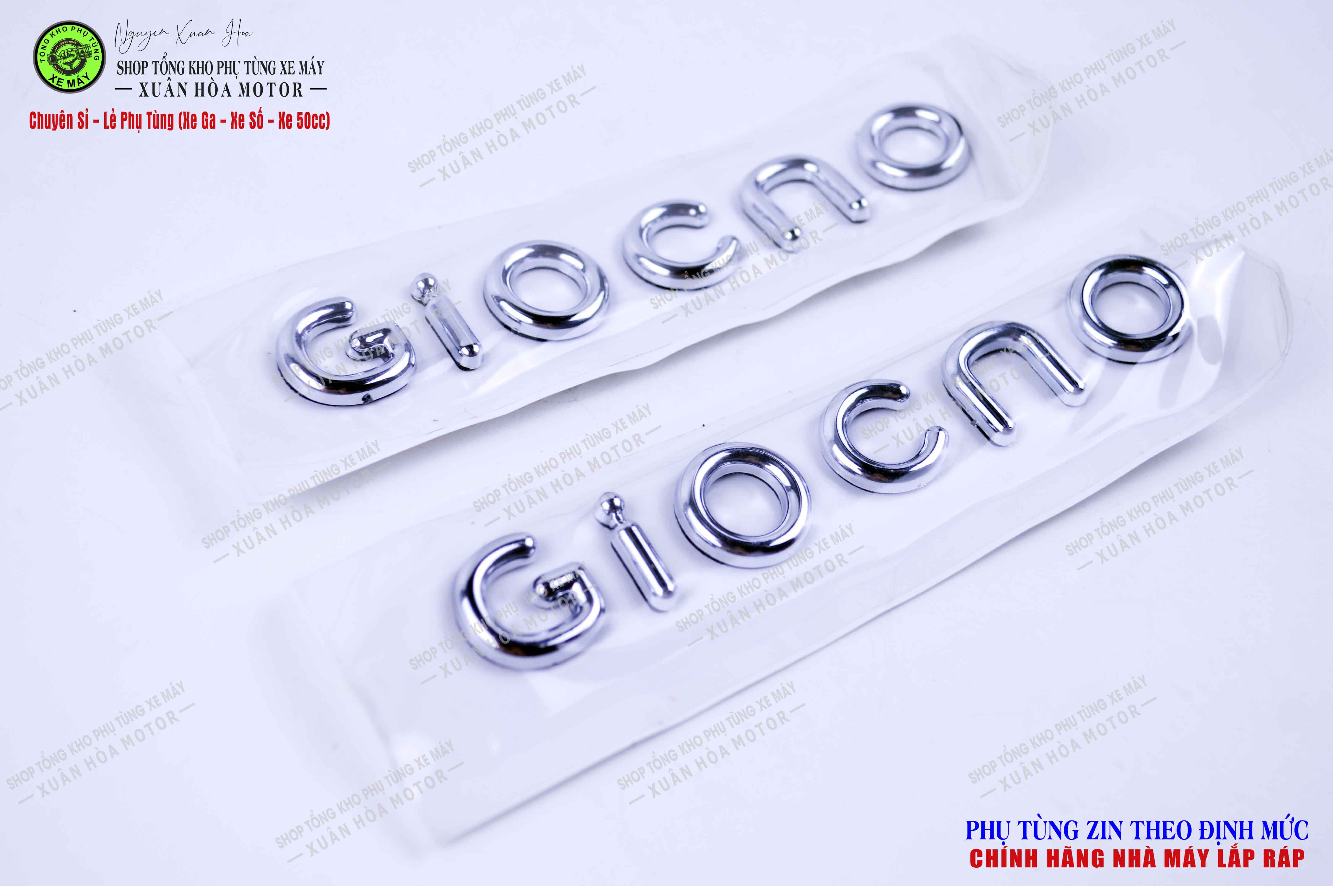 Tem Giorno 50cc/ Giorno Smile/ Giorno Golden/ Mono 50cc (Mạ Niken Crom sáng bóng, hàng nhập khẩu, chính hãng nhà máy)