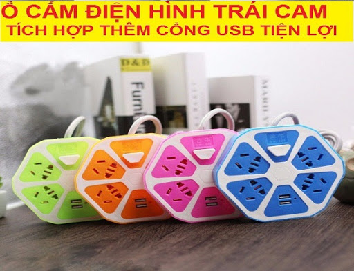 Ổ cắm điện thông minh đa năng có nút bấm ngắt điện 4 ổ cắm tích hợp 2 cổng sạc USB dây dài 1.5m chống cháy nổ cao cấp