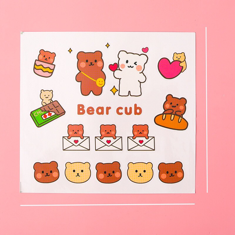 Tấm Sticker Dán Nhiều Hình Cute