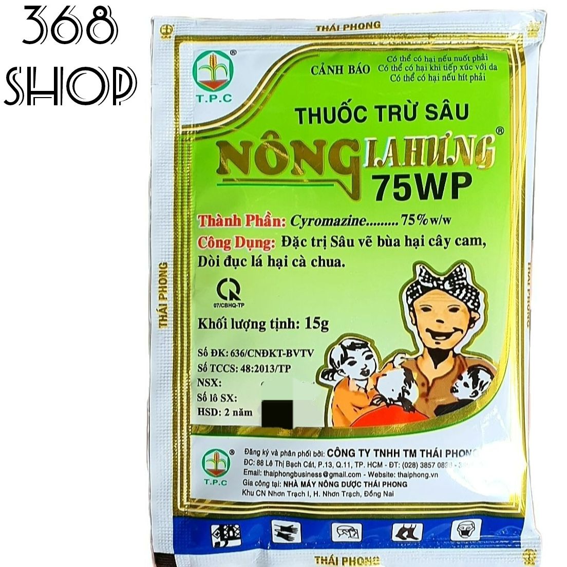 💎 NÔNG LA HƯNG 75WP (15g) Đặc trừ: sâu vẽ bùa, dòi đục..💖 Thuốc trừ sâu NONGLAHUNG