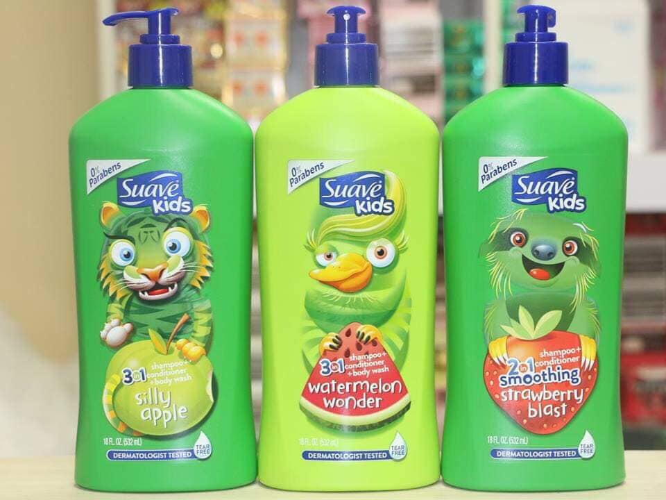 Sữa tắm gội 3 in 1 suave kids 532 ml