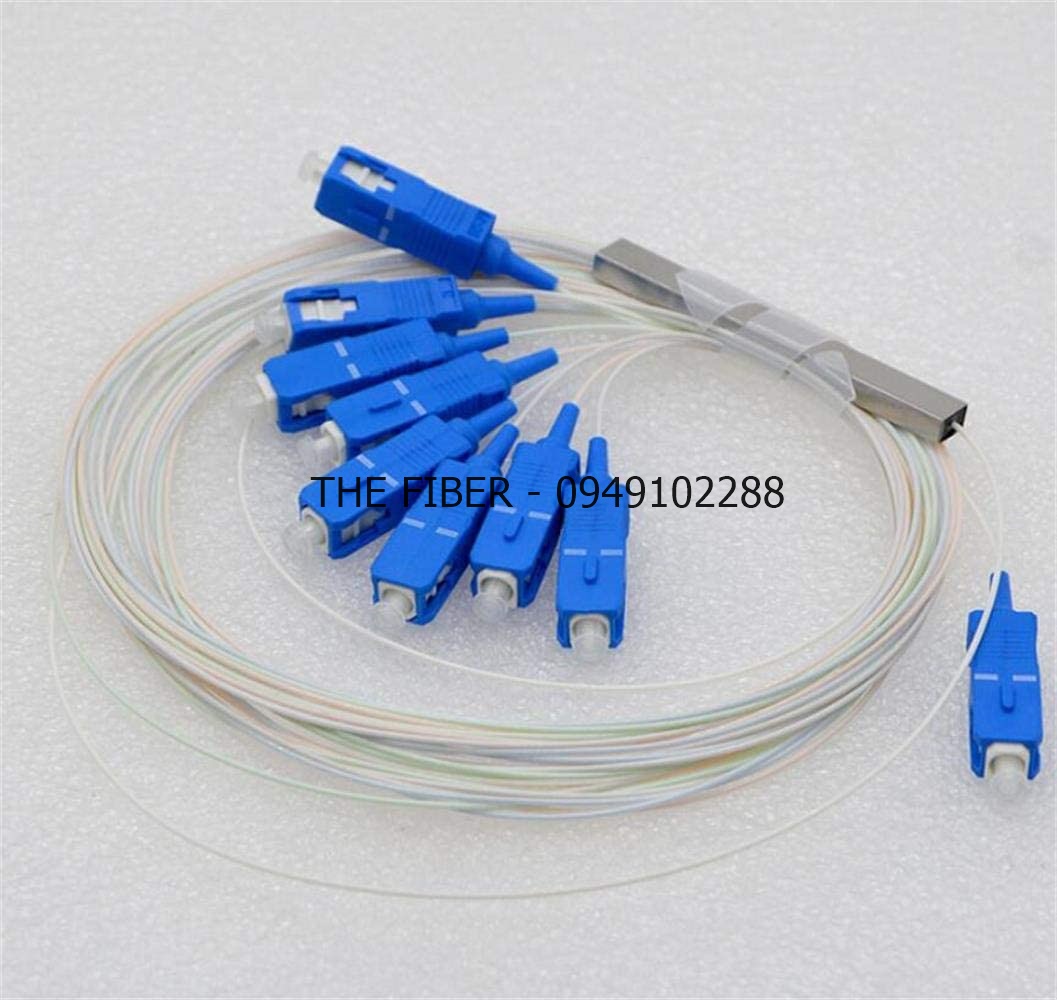 Bộ chia quang PLC 1x8 SC-UPC phi 0.9mm dài 1M