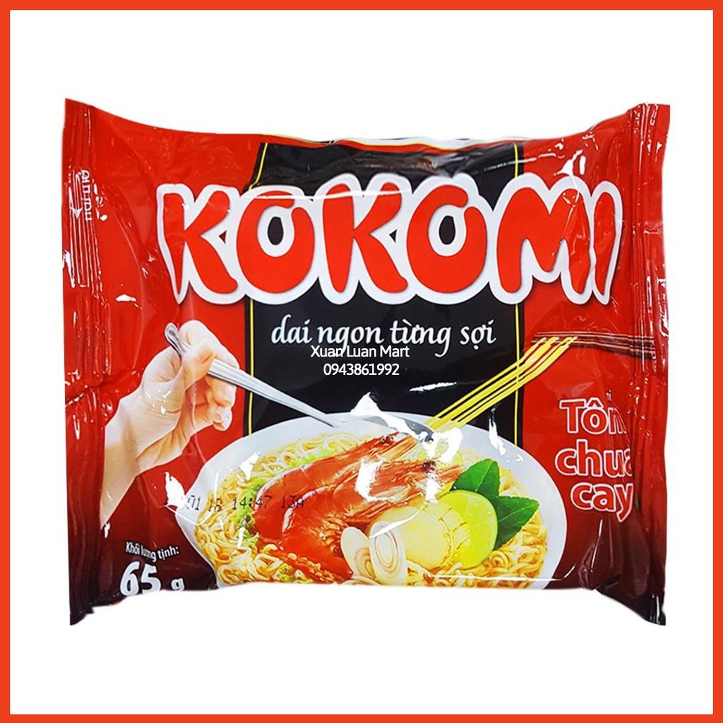 Thùng mì Kokomi vị tôm chua cay 30 gói