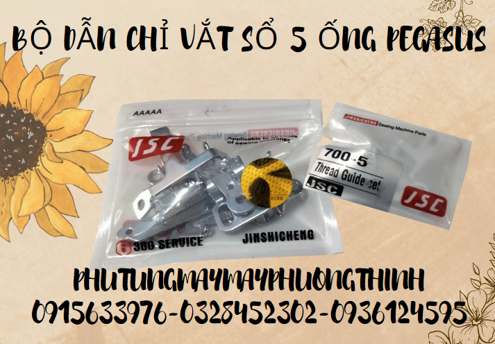 Bộ dẫn chỉ vắt sổ 5 ống pegasus