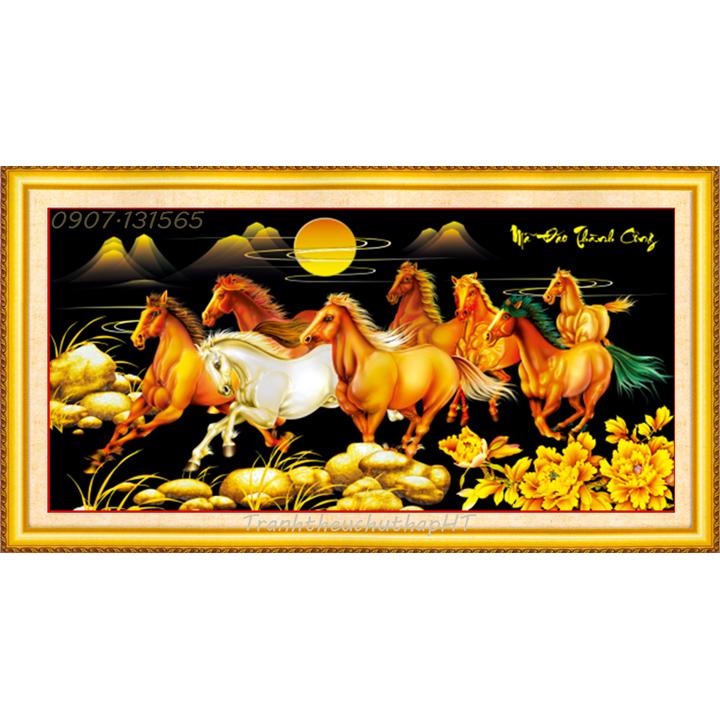 [HCM]Tranh đính đá Mã đáo thành công 150*70cm, 180*90cm - tự đính