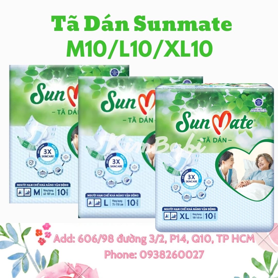 Tã dán SunMate người già M10/M-L10/XL10