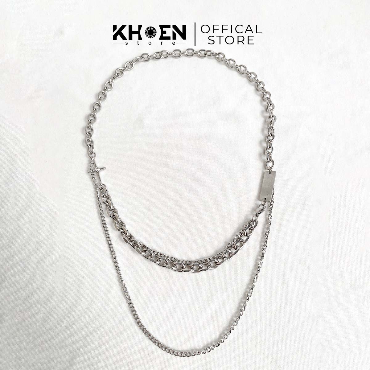 Vòng cổ - Xích thanh dài Titan - Khoen Store