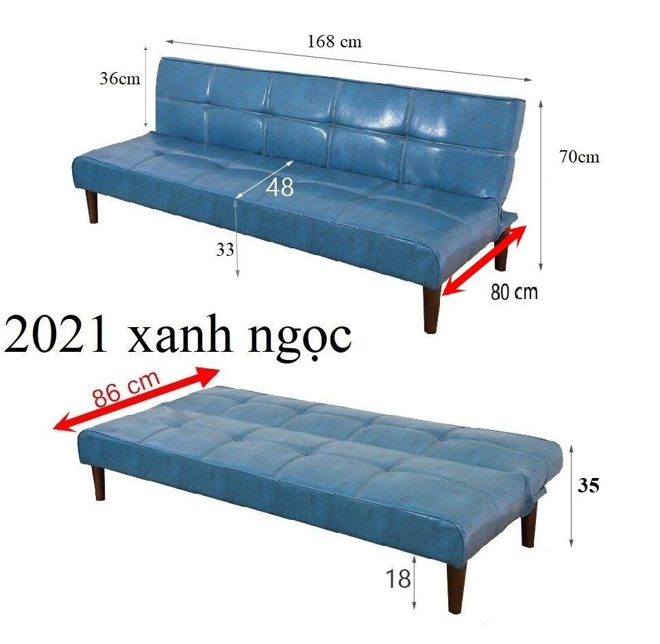 Ghế Sofa Giường BNS2021D-Xanh ngọc