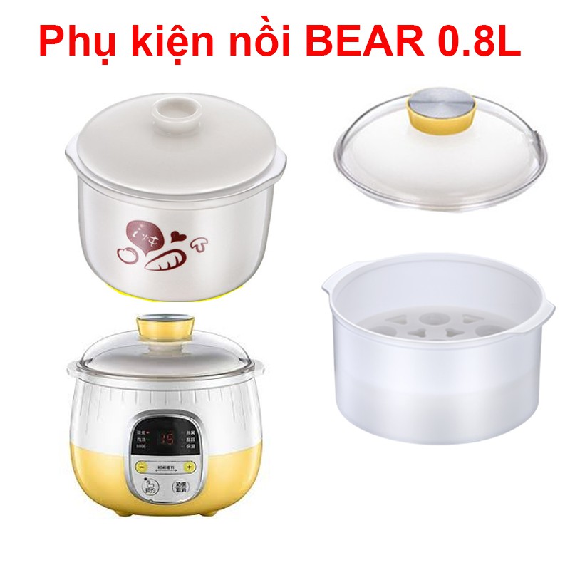 Nắp sứ 0.8l thay thế nắp sứ của nồi đa năng bear 0,8l
