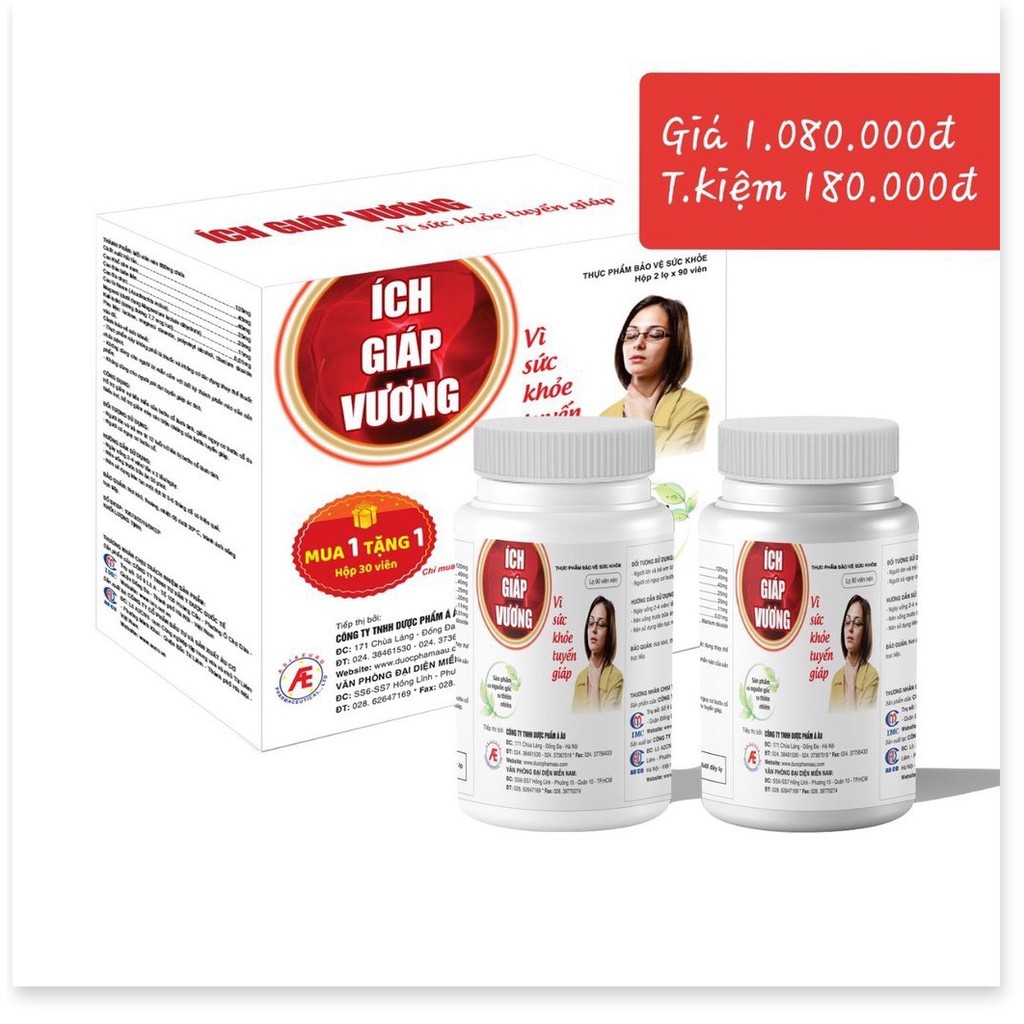 Viên Uống Ích Giáp Vương ( 2 lọ x 90 viên)