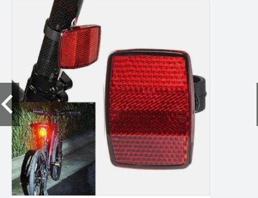 Phản quang gắn trước sau xe đạp hình vuông
