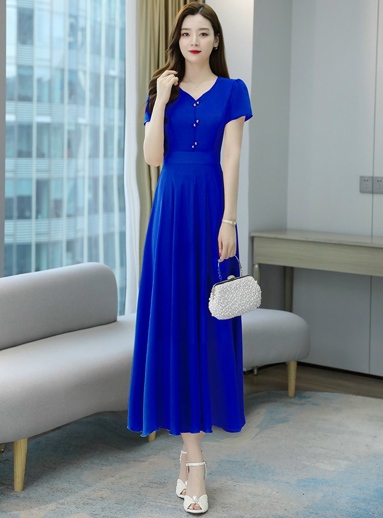 ĐẦM XÒE CỔ TIM ĐÍNH CƯỜM - YB211145