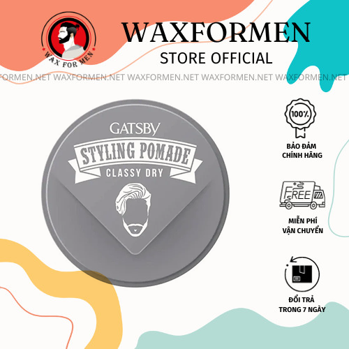(Chính hãng) Sáp vuốt tóc Gatsby Styling Pomade Classy Dry 75gr - Wax for men