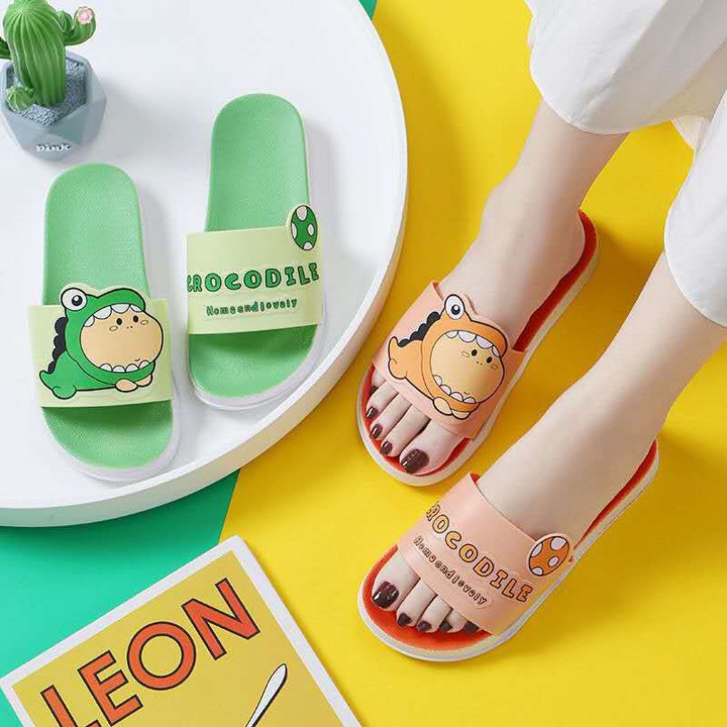 Dép quai ngang unisex crocodile cá xấu cute giá rẻ