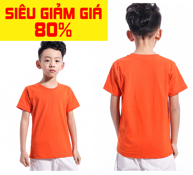 [HCM]Áo thun trơn màu cam cho bé - TRONCAM - thương hiệu blackshop