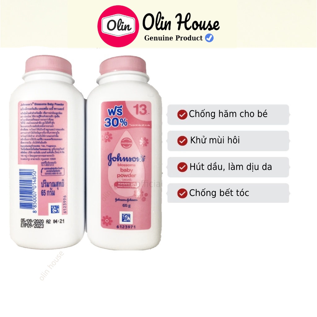 Phấn rôm Johnson Baby 65g cho bé, người lớn - Olin House