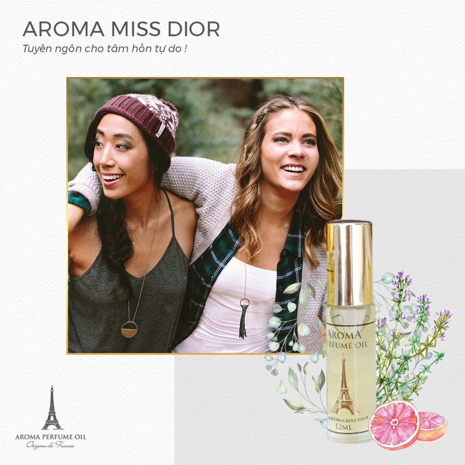 Nước Hoa Pháp Aroma Miss Nữ Tính Cao Cấp