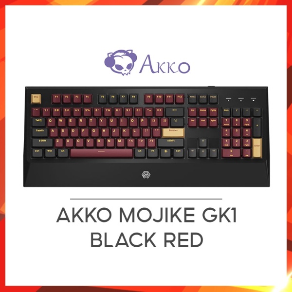 Bàn phím cơ AKKO MOJIKE GK1 Black Red (AKKO sw v2 / LED trắng) - Hàng Chính Hãng Bảo hành 12 tháng