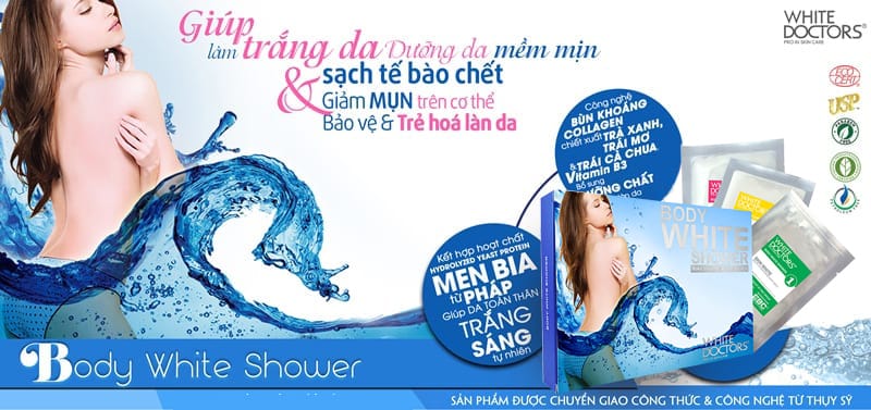 [HCM]Kem Tắm Trắng Siêu Trắng Da White Doctors 3 trong 1 (Body White Shower)