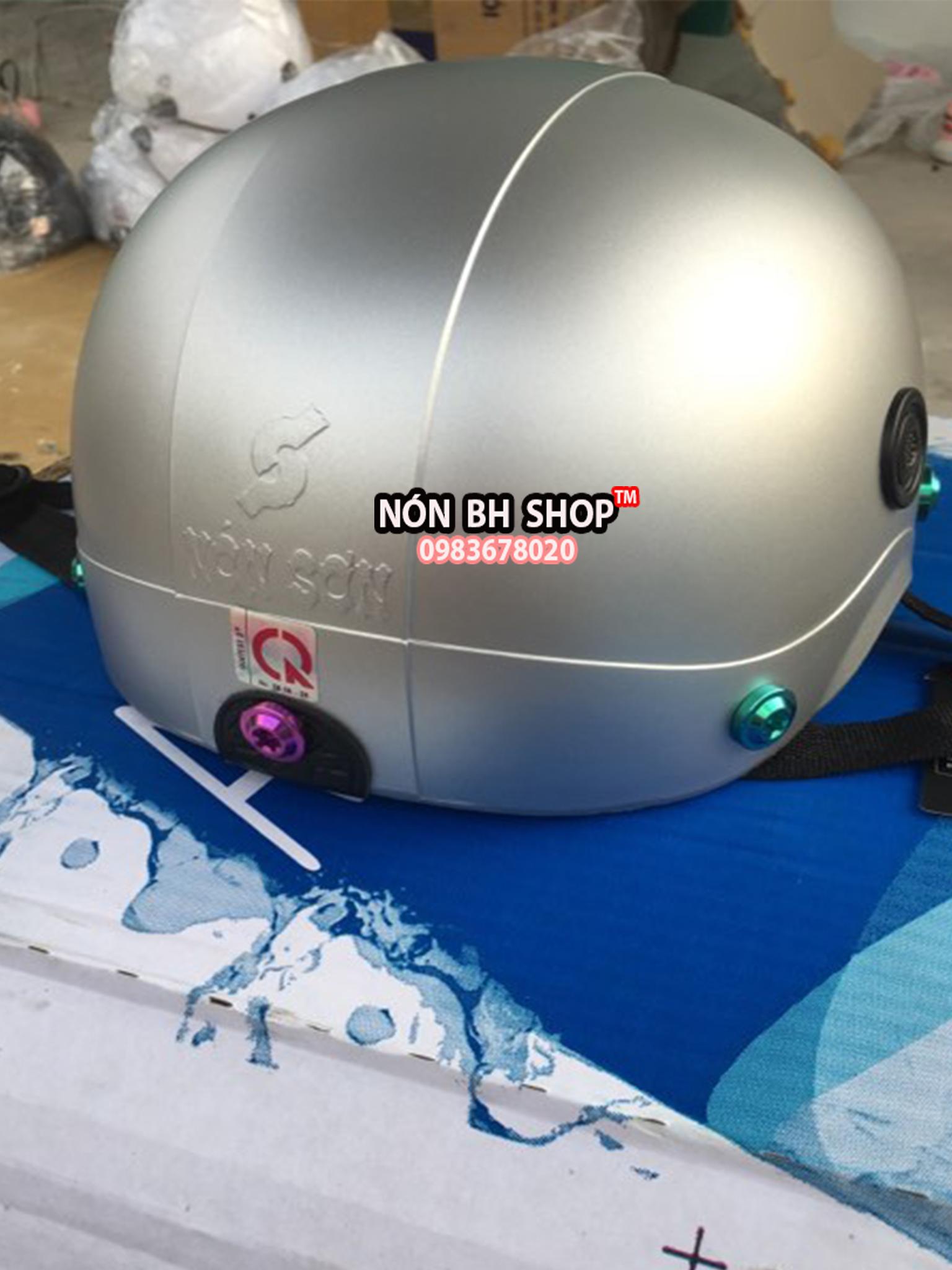 Nón Sơn Gắn Ốc Titan Gr5 ( 8 ốc titannium gr5 hồng )