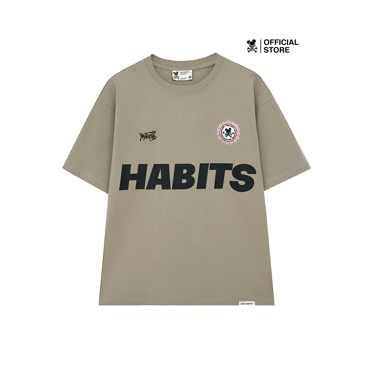 Áo Thun Unisex Bad Habits- Olive Bad Uniform Tee - Local Brand Chính Hãng
