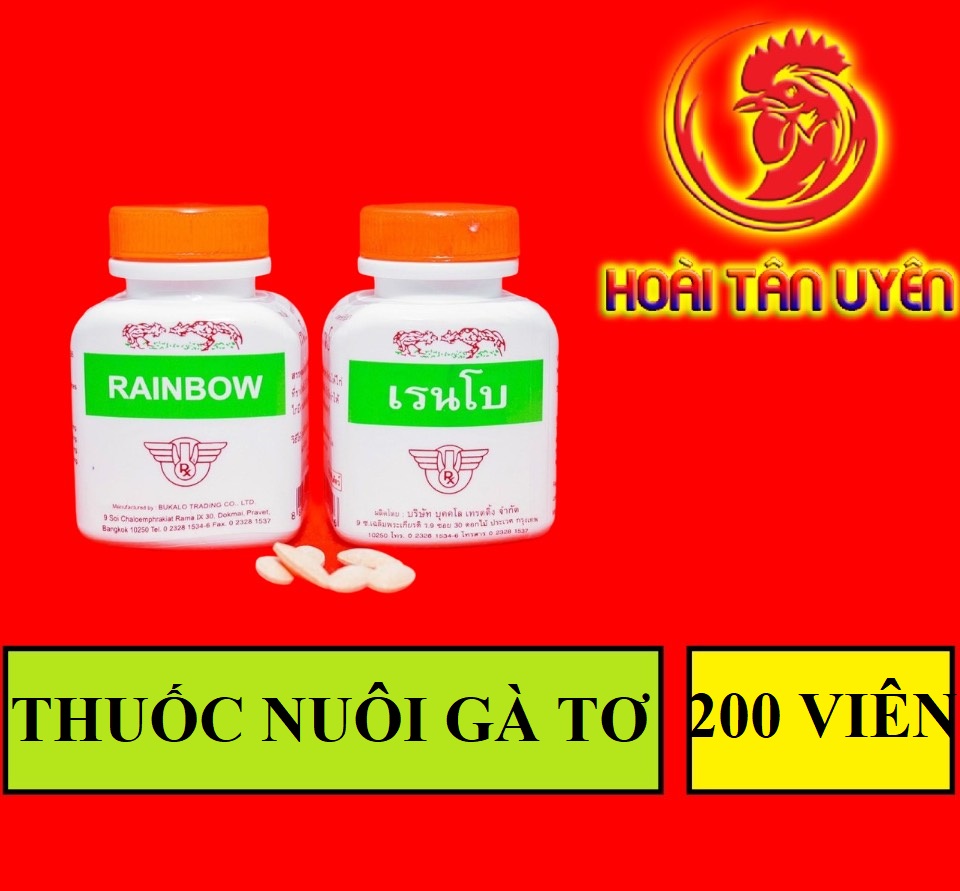 Combo 2 lọ Thuốc nuôi gà đá RAINBOW