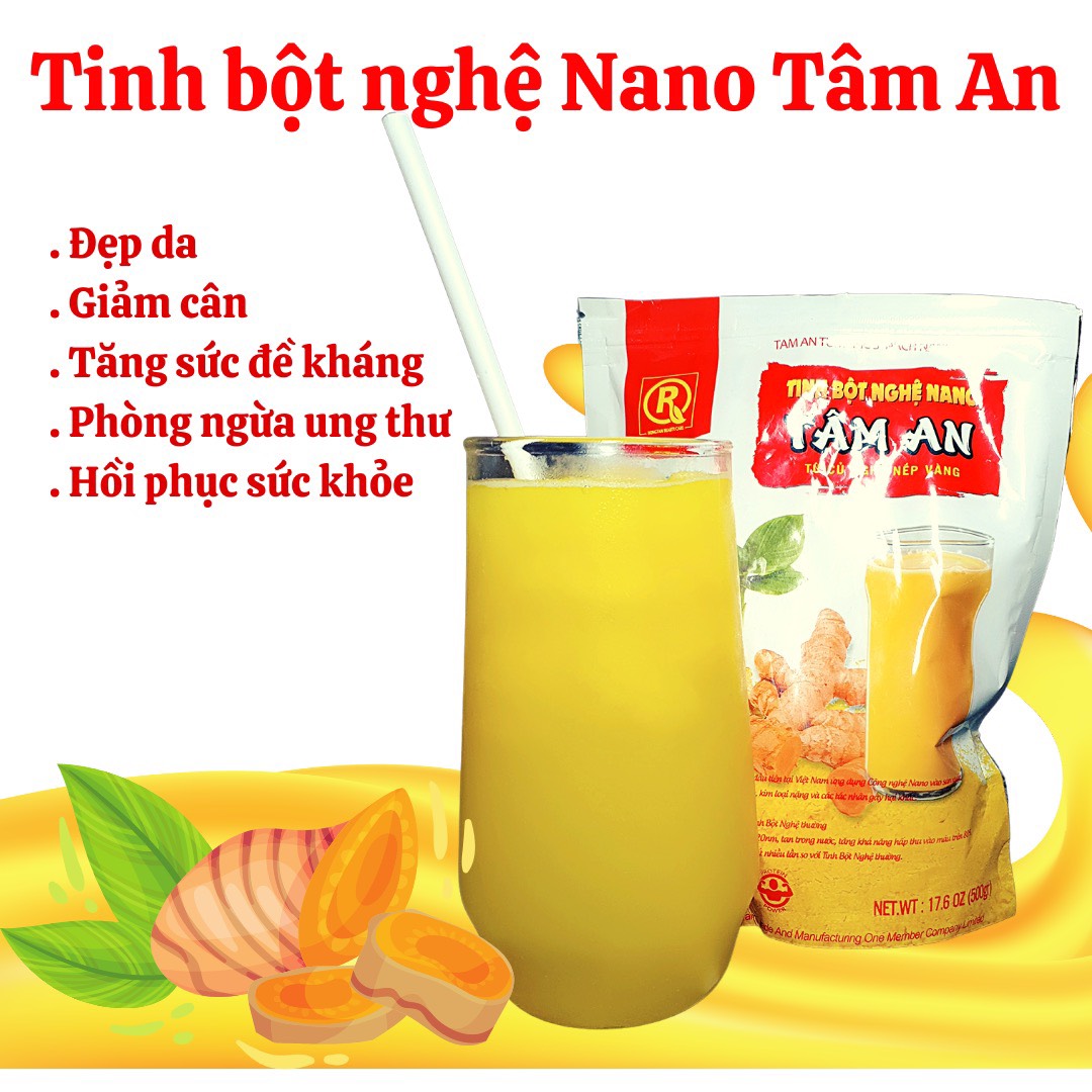 1kg tinh bột nghệ Nano (gồm 2 bịch x500g)