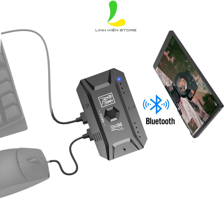 Bộ chuyển đổi game MEIYING M1 Pro - Thiết bị chuyển đổi phím chuột kết nối điện thoại hỗ trợ hệ điều hành Android, IOSS