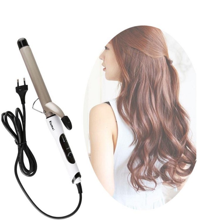 Máy duỗi tóc, kẹp tóc mini, máy làm tóc, máy uốn tóc, máy ép tóc duỗi thẳng tóc 4 mức nhiệt KEMEI 549 - dụng cụ tạo kiểu tóc - máy dập xù bấm tóc mini