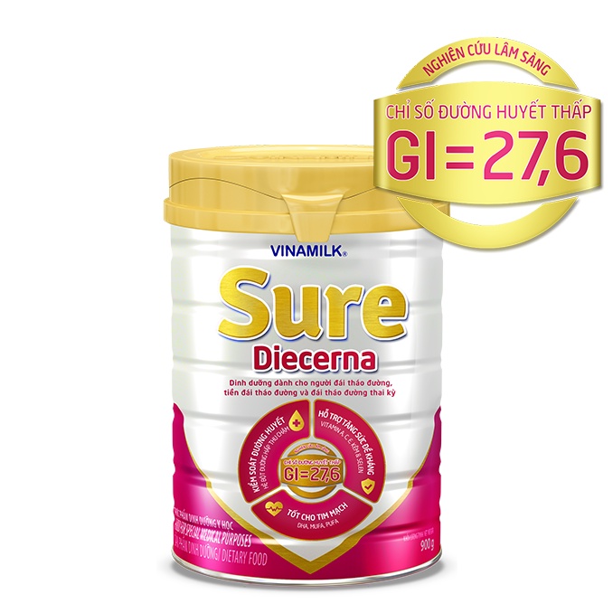 Sữa Dành Cho Người Tiểu Đường Vinamilk Sure Diecerna