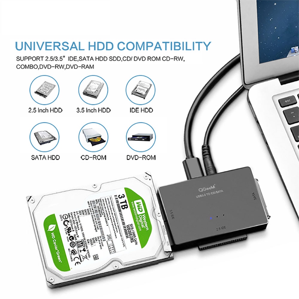 【YD】 to USB IDE Adapter 3.0 Sata 2.5 3.5 Hard Disk Drive HDD SSD