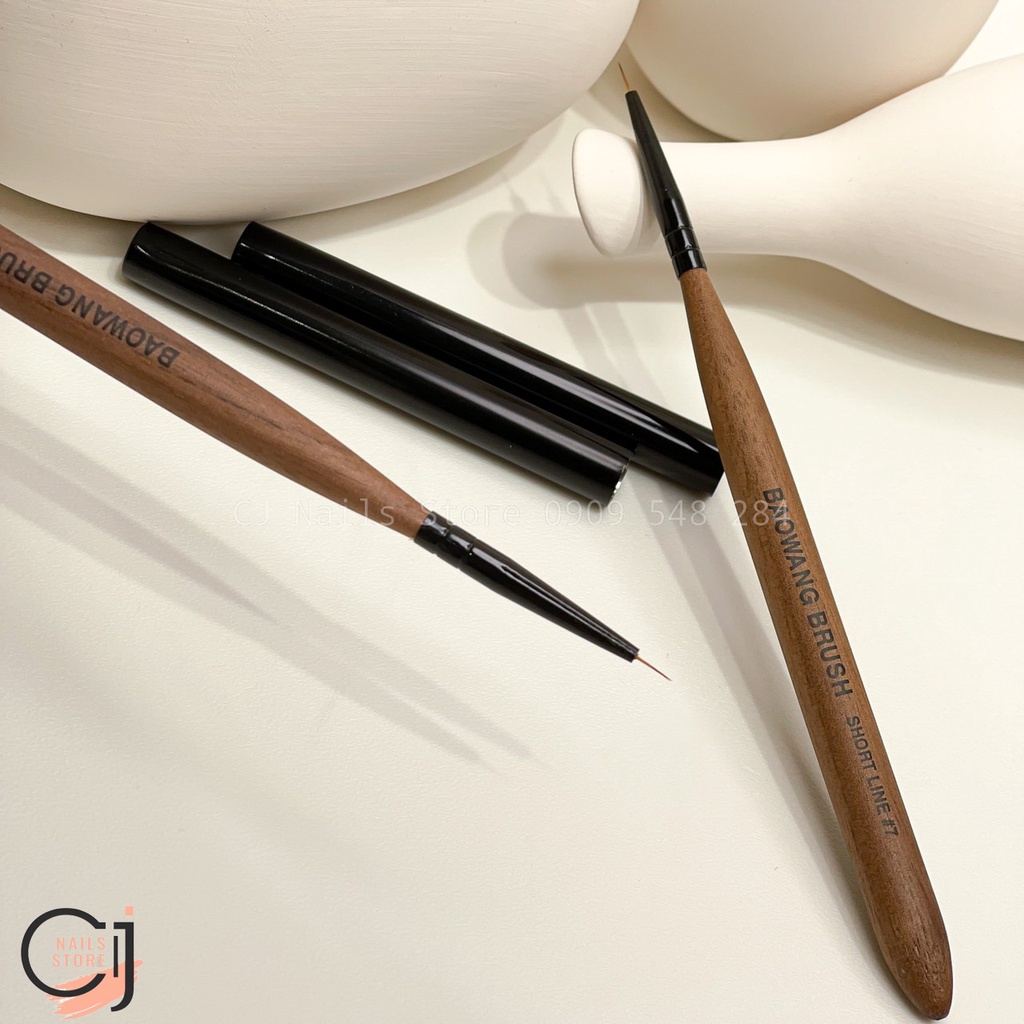 {CJ Nails Store} Cọ vẽ nét cán gỗ