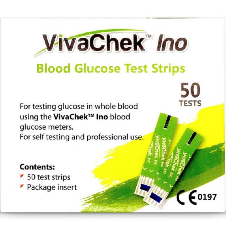 HCMQue thử đường huyết ViVachek ino hộp 50 que rời