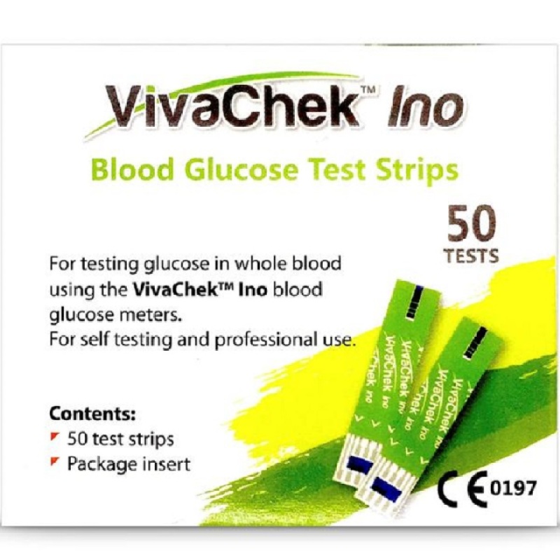 [HCM]Que thử đường huyết ViVachek ino hộp 50 que rời nhập khẩu