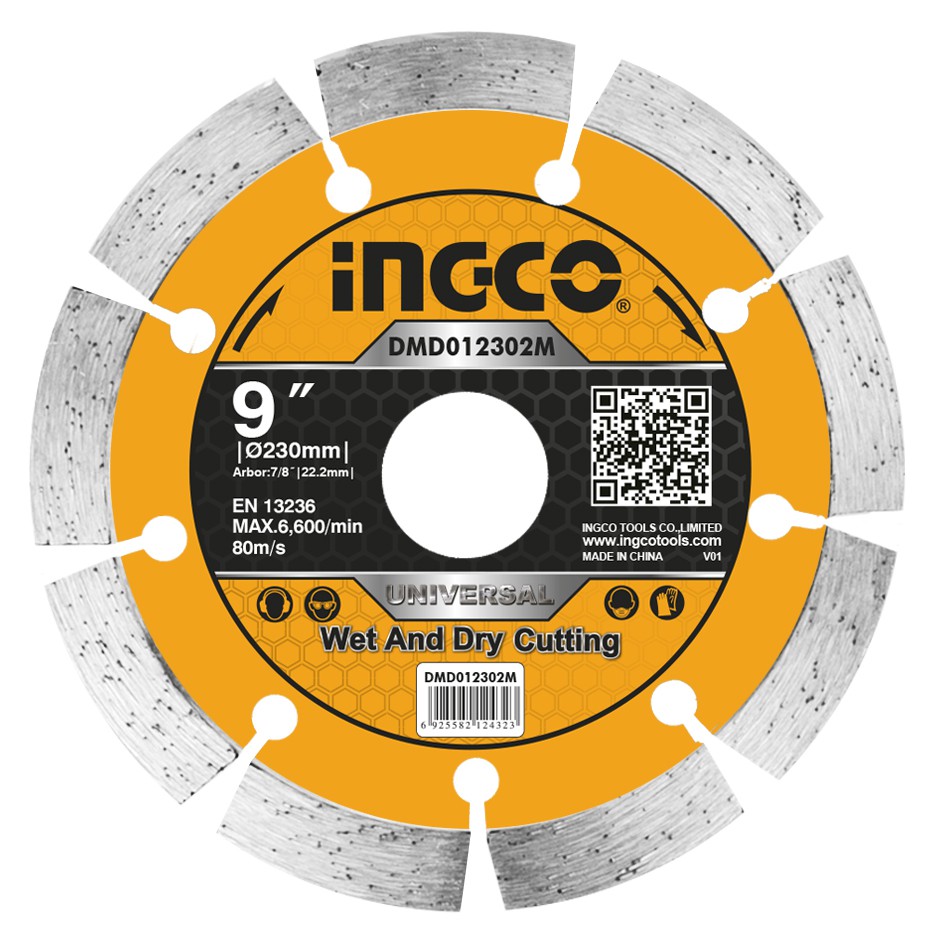 Đĩa cắt gạch khô 230(9")X22.2mm INGCO DMD012302M