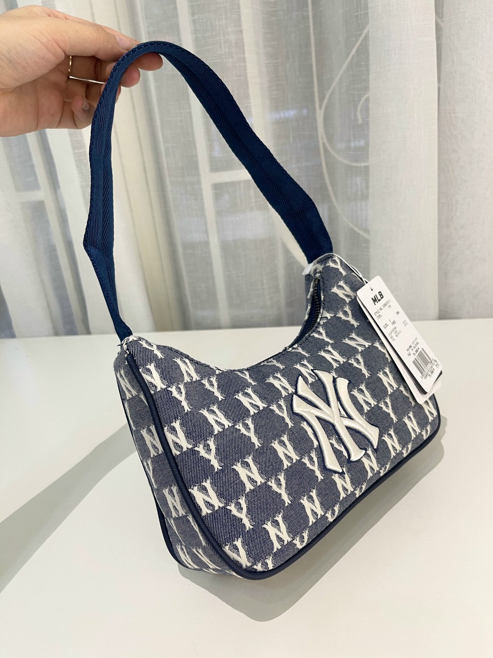 Denim Mlb Underarm Bag