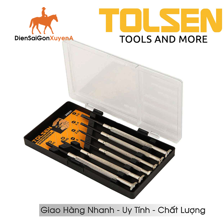 Vít sữa đồng hồ 6 cây - bộ vít sửa đồng hồ sửa điện thoại tolsen 20031 - điện sài gòn xuyên á