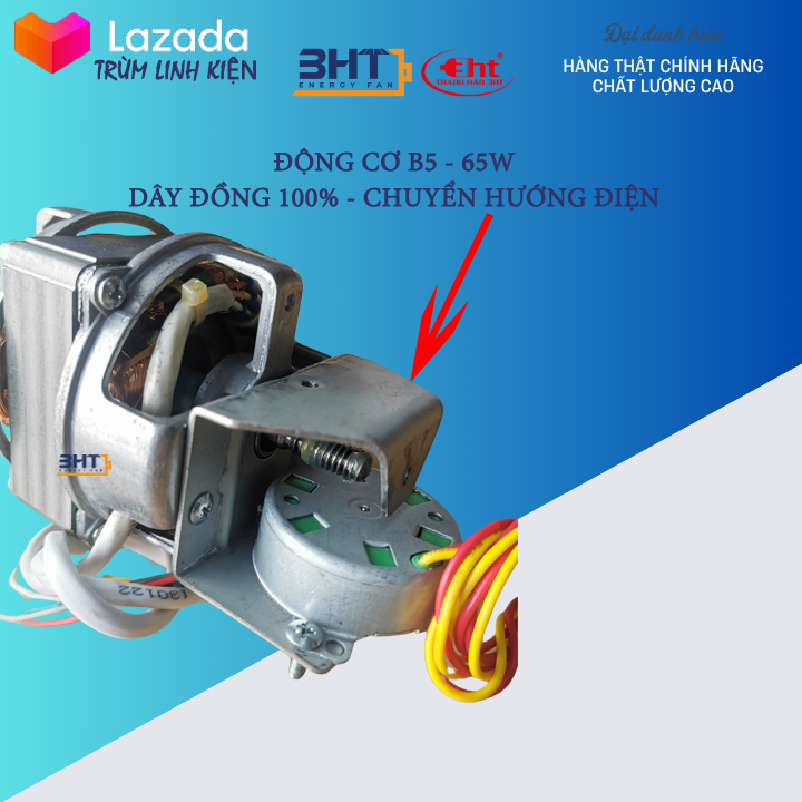 ĐỘNG CƠ QUẠT B5 65W - DÂY ĐỒNG 100%