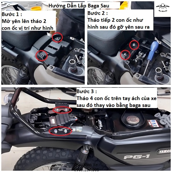 Baga Sau PG1 Cao Cấp Cho Xe Máy  Yamaha PG-1