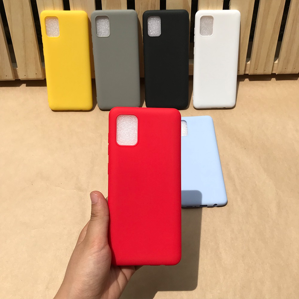 Ốp Lưng Samsung A02s Silicone Dẻo mịn trơn Nhiều Màu