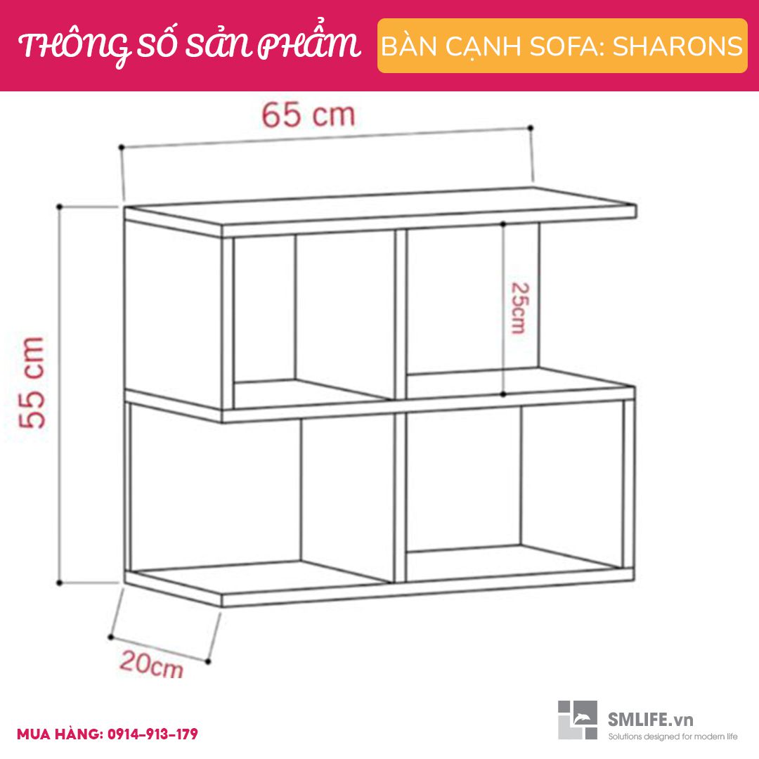 Bàn cạnh sofa SMLIFE Sharons