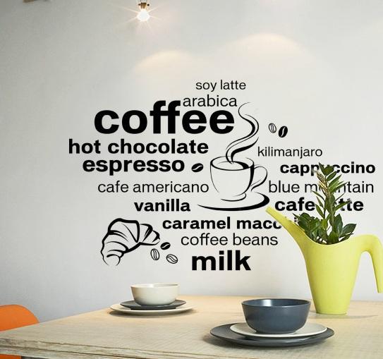 Decal dán tường Cafe- P86- vivadecal