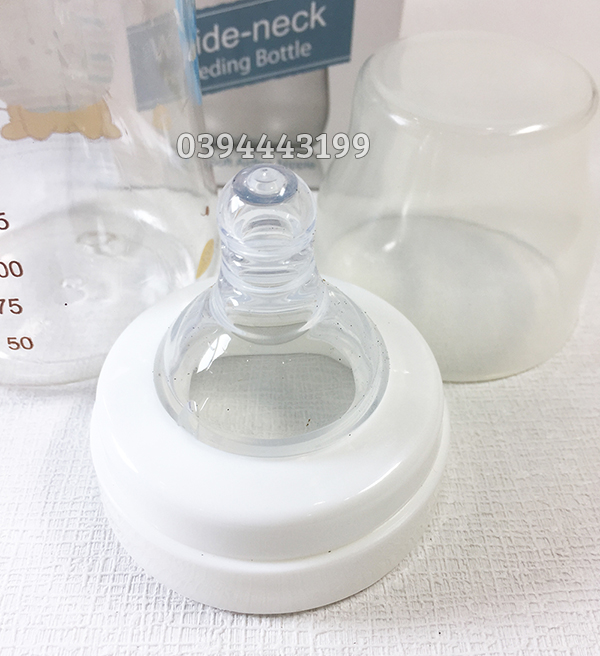 [Tặng 1 Núm Ty] Bình Sữa Cổ Rộng 240ml Dolphin - DP054