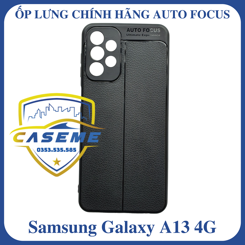 Ốp lưng dành cho Samsung Galaxy A13 4G Auto Focus silicon giả da