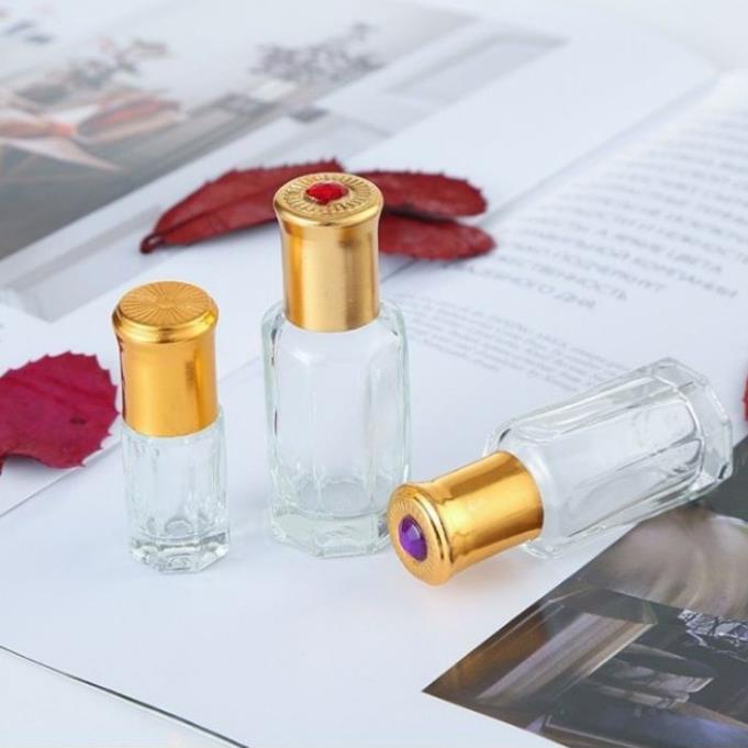 [Combo 3sp] [3ml/6ml] Vỏ Lọ chiết nước hoa Dubai bi lăn Ruby rỗng đựng dầu thơm