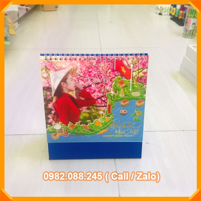Lịch 2024 - ) lịch để bàn Chữ A ( 16 x 24cm)